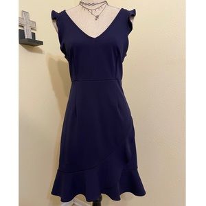 Navy Blue Ruffle Dress